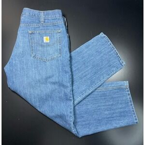 Carhartt 101483 Relaxed Fit Blue Jeans Mens 38x30 Workwear Denim Pant